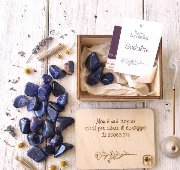 Scatola di legno SODALITE EQUILIBRIO E VERITA